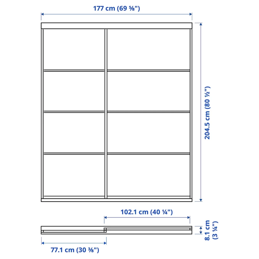 SKYTTA / MEHAMN/AULI Комбинация раздвижных дверей ИКЕА (изображение №2)