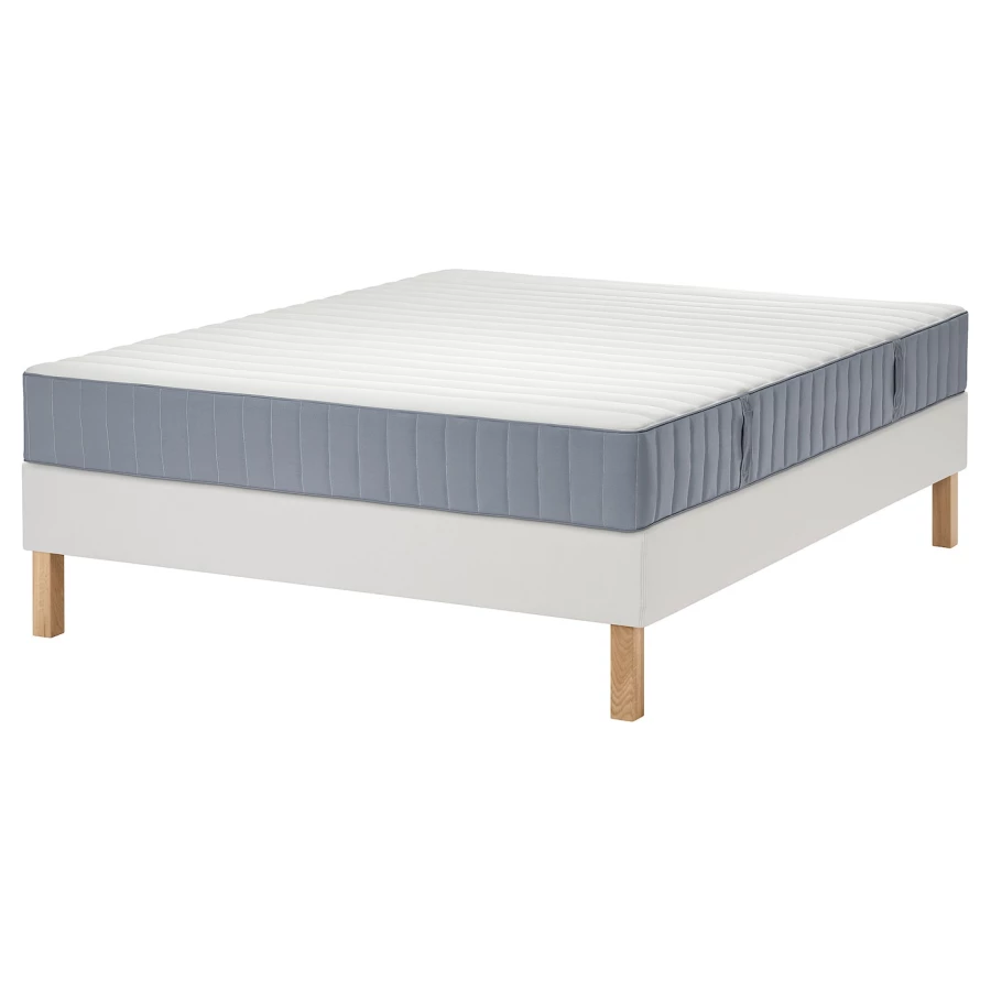 Кровать - LYNGÖR / LYNGОR IKEA/ ЛЮНГЕРЬ ИКЕА,  140х200 см, белый (изображение №1)