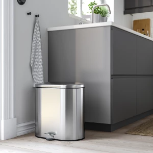 Второе фото. Корзина для мусора - IKEA STABBEN, 20л, серебристый, СТАББЕН ИКЕА
