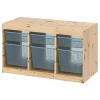 Шкаф для хранения - TROFAST IKEA/ ТРУФАСТ  ИКЕА,  93x44x52 см, бежевый