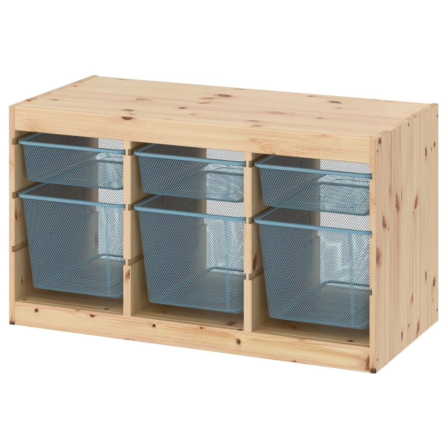 Шкаф для хранения - TROFAST IKEA/ ТРУФАСТ  ИКЕА,  93x44x52 см, бежевый (изображение №1)