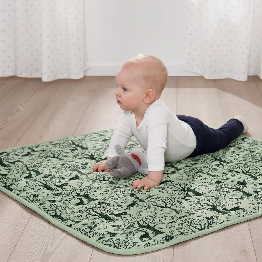 Детское одеяло - TROLLDOM IKEA/ ТРОЛЛДОМ ИКЕА, 96х96 см,  зеленый (изображение №2)