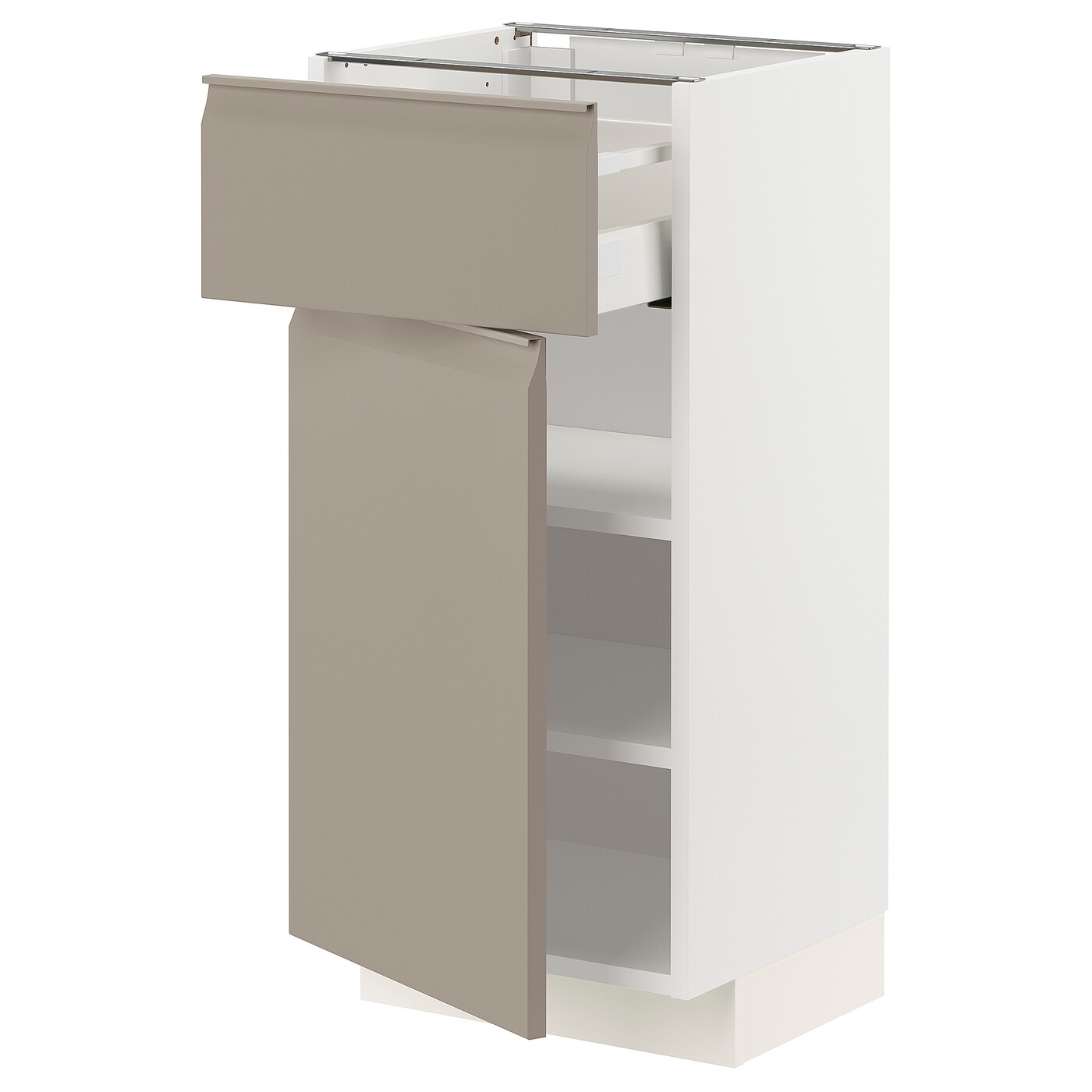 Напольный кухонный шкаф  - IKEA METOD MAXIMERA, 88x39x40см, белый/бежевый, МЕТОД МАКСИМЕРА ИКЕА