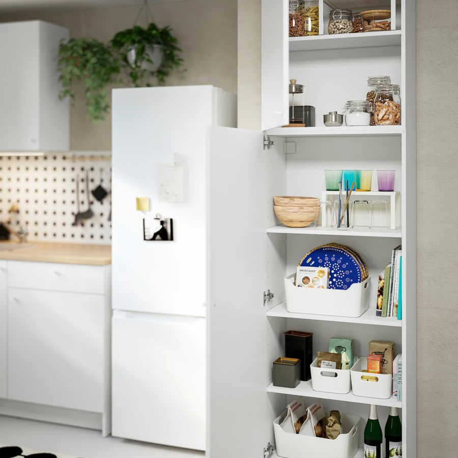 Высокий напольный шкаф - IKEA KNOXHULT/ИКЕА КНОКСХУЛЬТ, 228 см х 60 см х 31 см, белый (изображение №2)