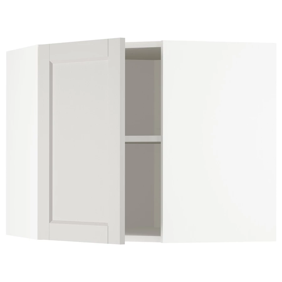 METOD Навесной шкаф - METOD IKEA/ МЕТОД ИКЕА, 60х68 см, белый/светло-серый (изображение №1)