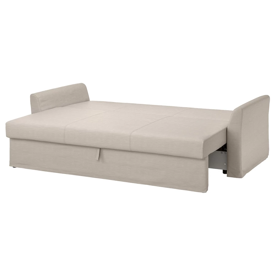 3-местный диван-кровать - IKEA HOLMSUND, 99x231см, бежевый, ХОЛЬМСУНД ИКЕА (изображение №1)