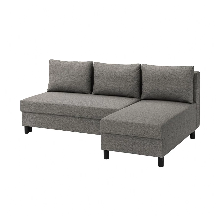 3-местный диван и шезлонг - IKEA ÄLVDALEN/ALVDALEN/ЭЛВДАЛЕН ИКЕА, 81х82х196 см, серый (изображение №1)