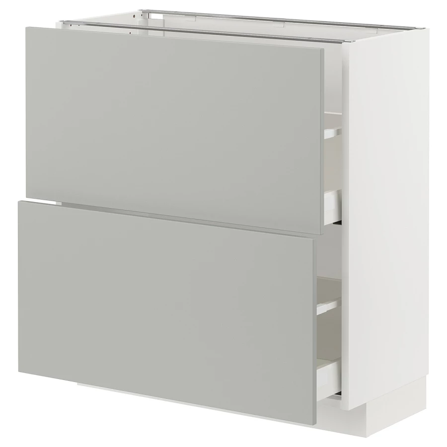 Напольный шкаф - METOD / MAXIMERA IKEA/ МЕТОД/ МАКСИМЕРА ИКЕА,  88х80 см, белый/серый (изображение №1)