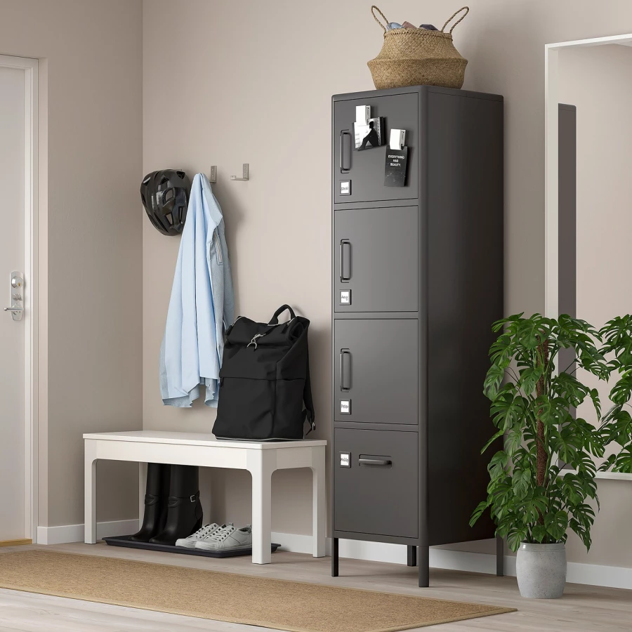 Офисный шкаф - IKEA IDÅSEN, темно-серый, 45х47х172 см, ИДОСЕН ИКЕА (изображение №2)