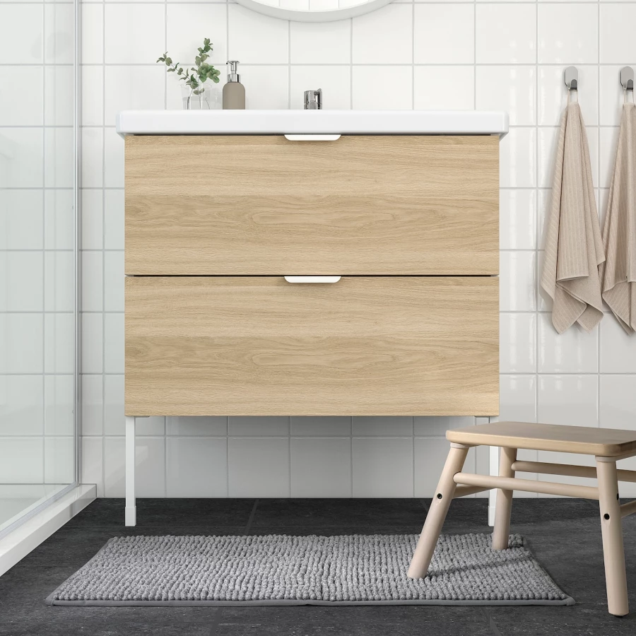 Коврик для ванной - IKEA TOFTBO, 80х50 см, светло-серый, ТОФТБУ ИКЕА (изображение №2)