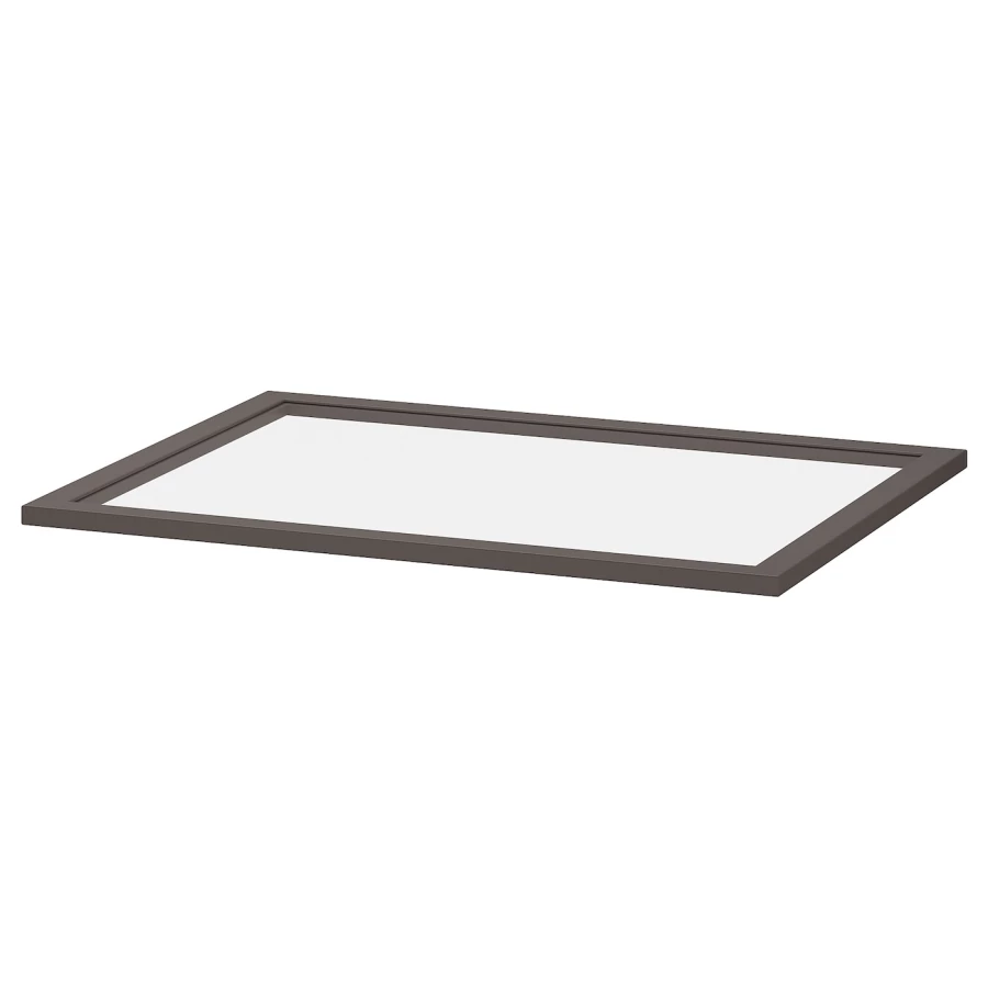 Полка стеклянная - IKEA KOMPLEMENT, 75x58 см, темно-серый КОМПЛИМЕНТ ИКЕА (изображение №1)