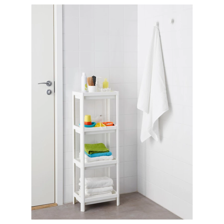 Стеллаж - IKEA VESKEN, 37х23х101 см, белый, ВЕСКЕН ИКЕА (изображение №3)