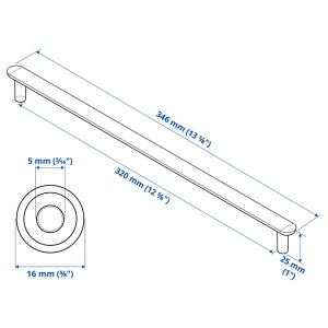 Второе фото. Ручка - NYDALA IKEA/ НИДАЛАИКЕА, 41х10 см, черный