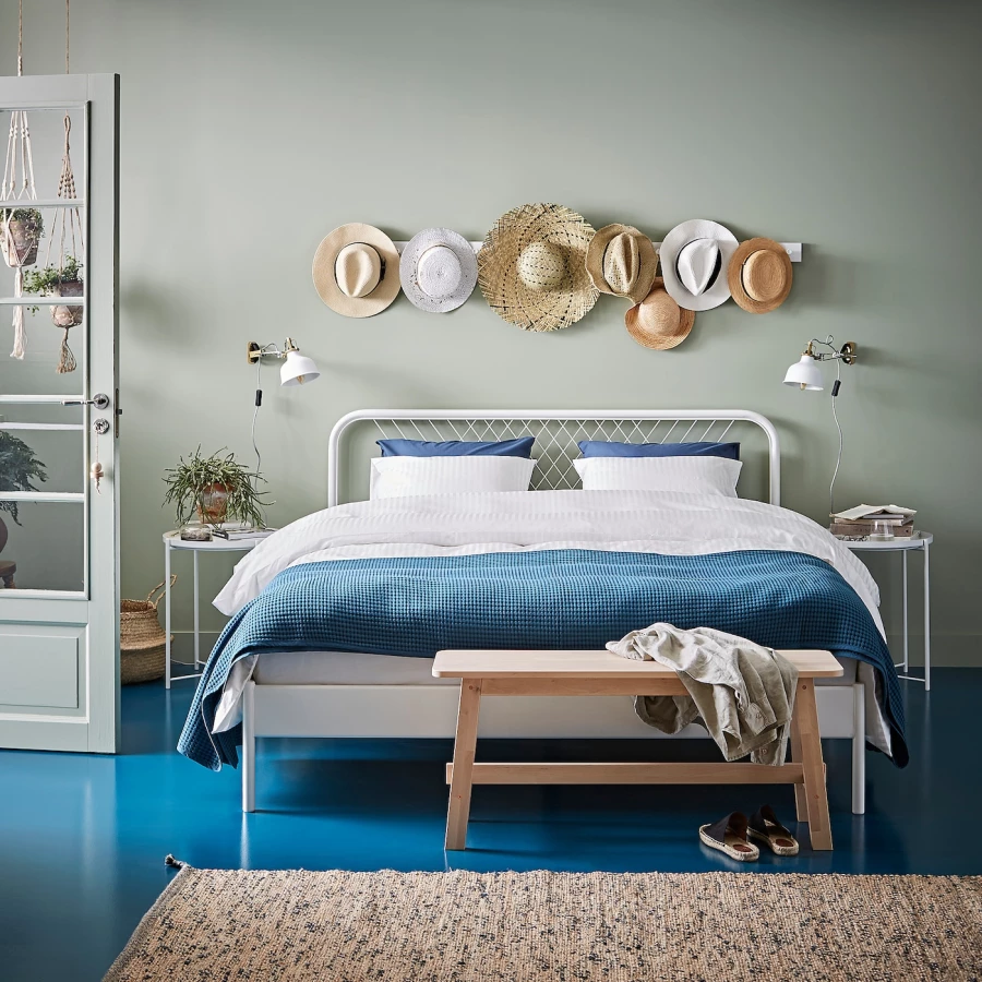 Каркас кровати - IKEA NESTTUN, 200х140 см, белый, НЕСТТУН ИКЕА (изображение №3)