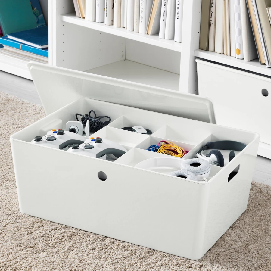 Лоток для столовых приборов - IKEA KUGGIS, 53х36 см, белый, КУГГИС ИКЕА (изображение №6)