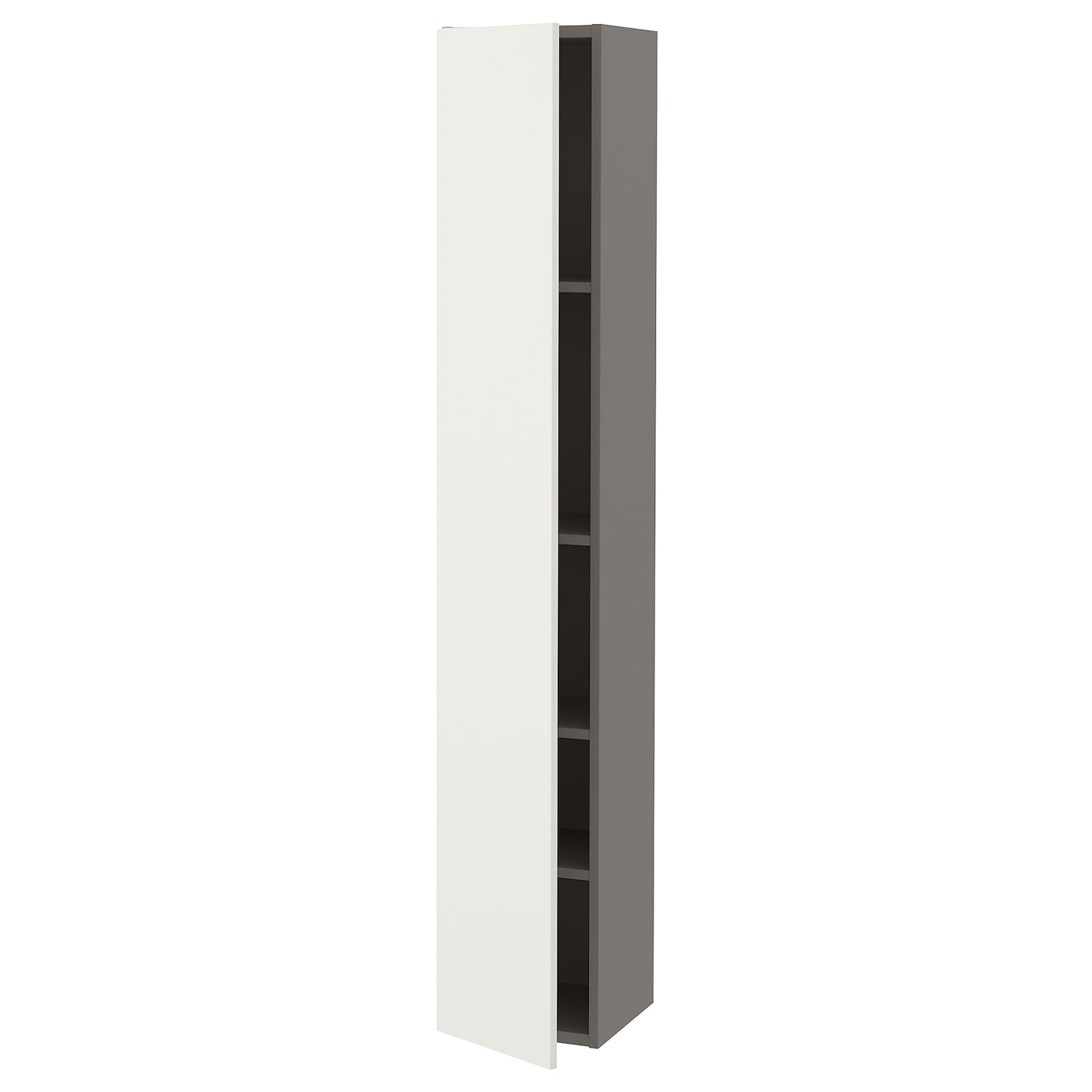 Высокий шкаф с дверцами - IKEA ENHET, серый/белый, 30х32х180 см, ЭНХЕТ ИКЕА