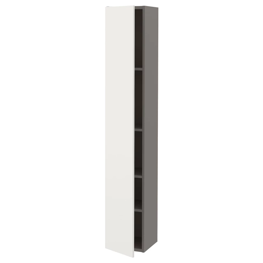 Высокий шкаф с дверцами - IKEA ENHET, серый/белый, 30х32х180 см, ЭНХЕТ ИКЕА (изображение №1)