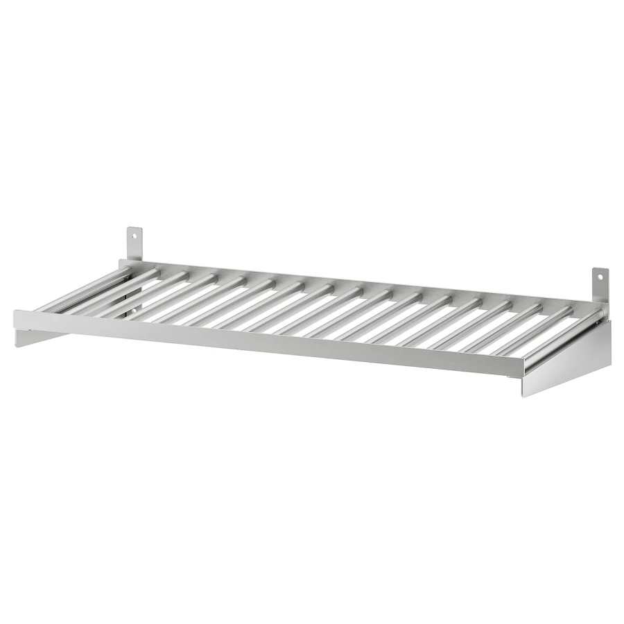 Полка настенная - KUNGSFORS IKEA/ КУНГСФОРС ИКЕА, 60х30 см, сталь (изображение №1)
