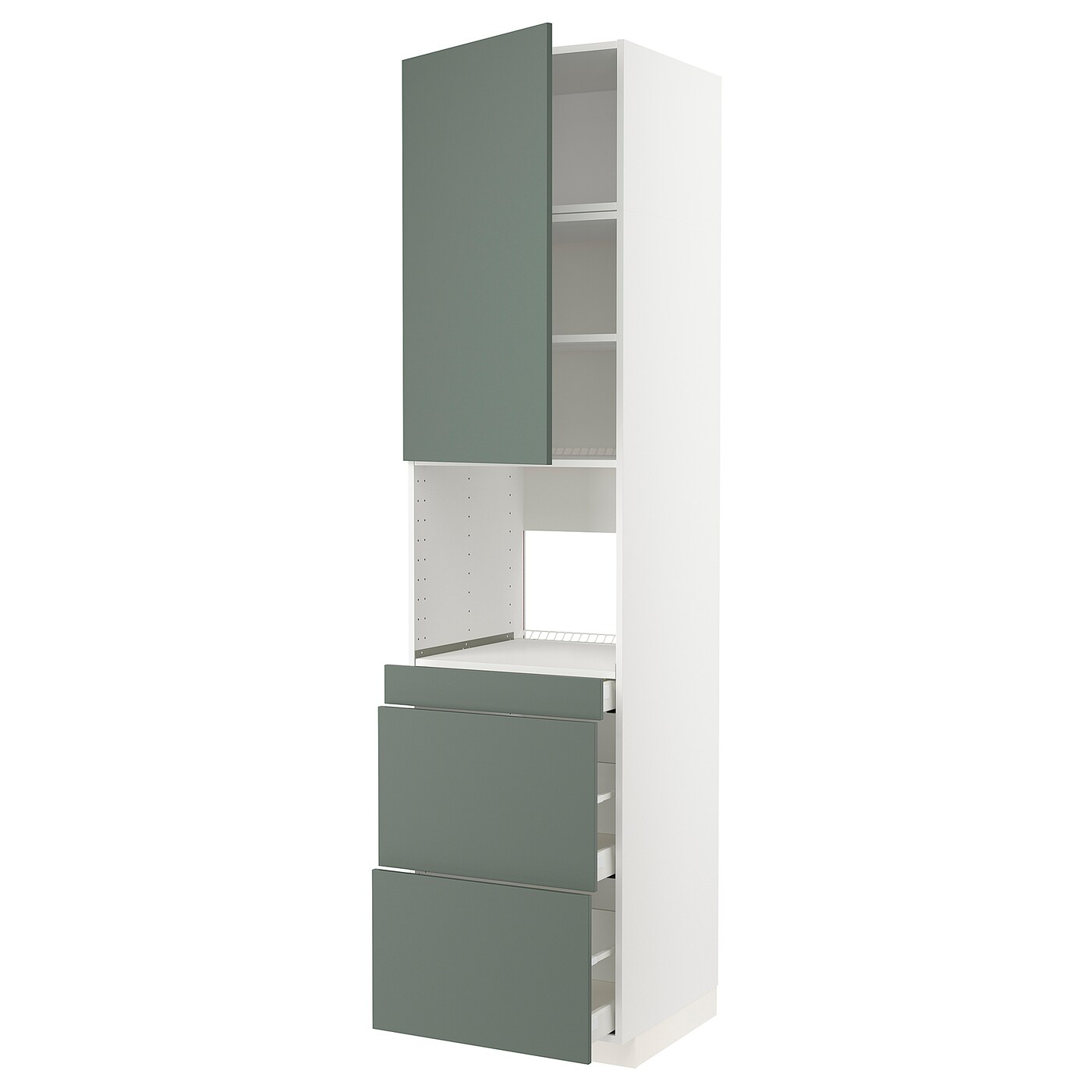 Шкаф - METOD / MAXIMERA  IKEA/ МЕТОД/МАКСИМЕРА  ИКЕА,  248х60 см, зеленый/белый