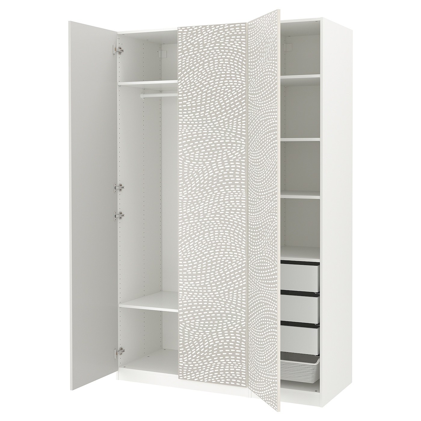 Шкаф - IKEA PAX/MISTUDDEN/ПАКС/МИСТУДДЕН ИКЕА, 60х150х236,4 см, белый/серый