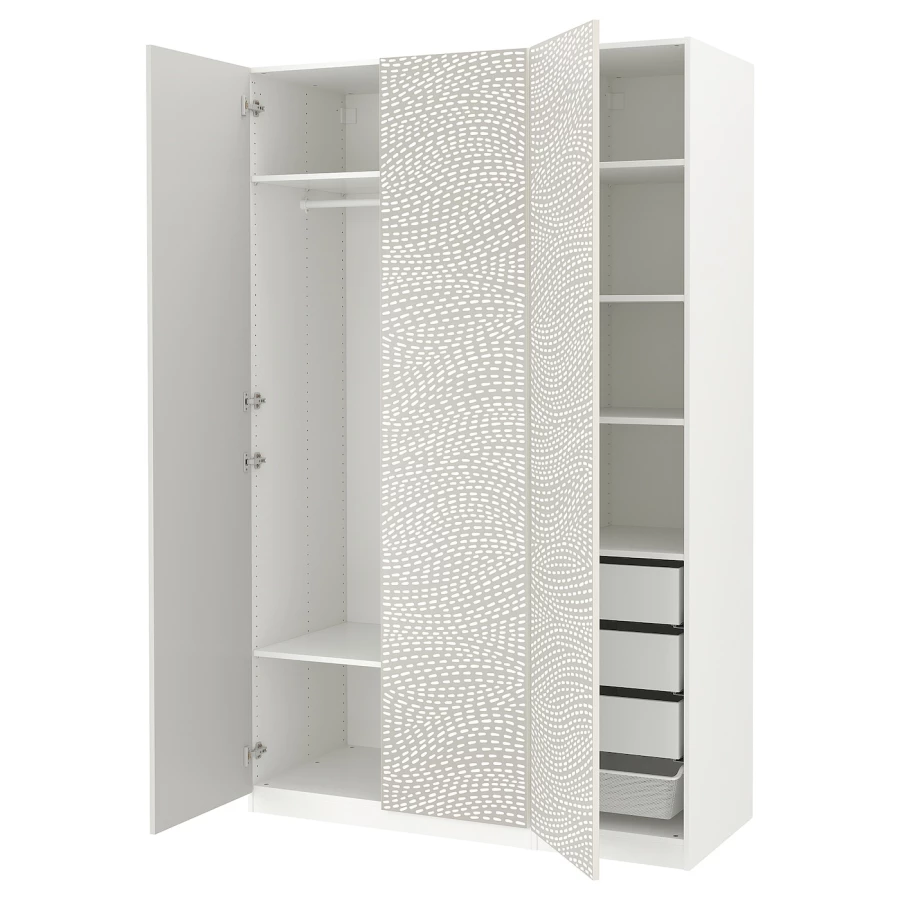 Шкаф - IKEA PAX/MISTUDDEN/ПАКС/МИСТУДДЕН ИКЕА, 60х150х236,4 см, белый/серый (изображение №1)