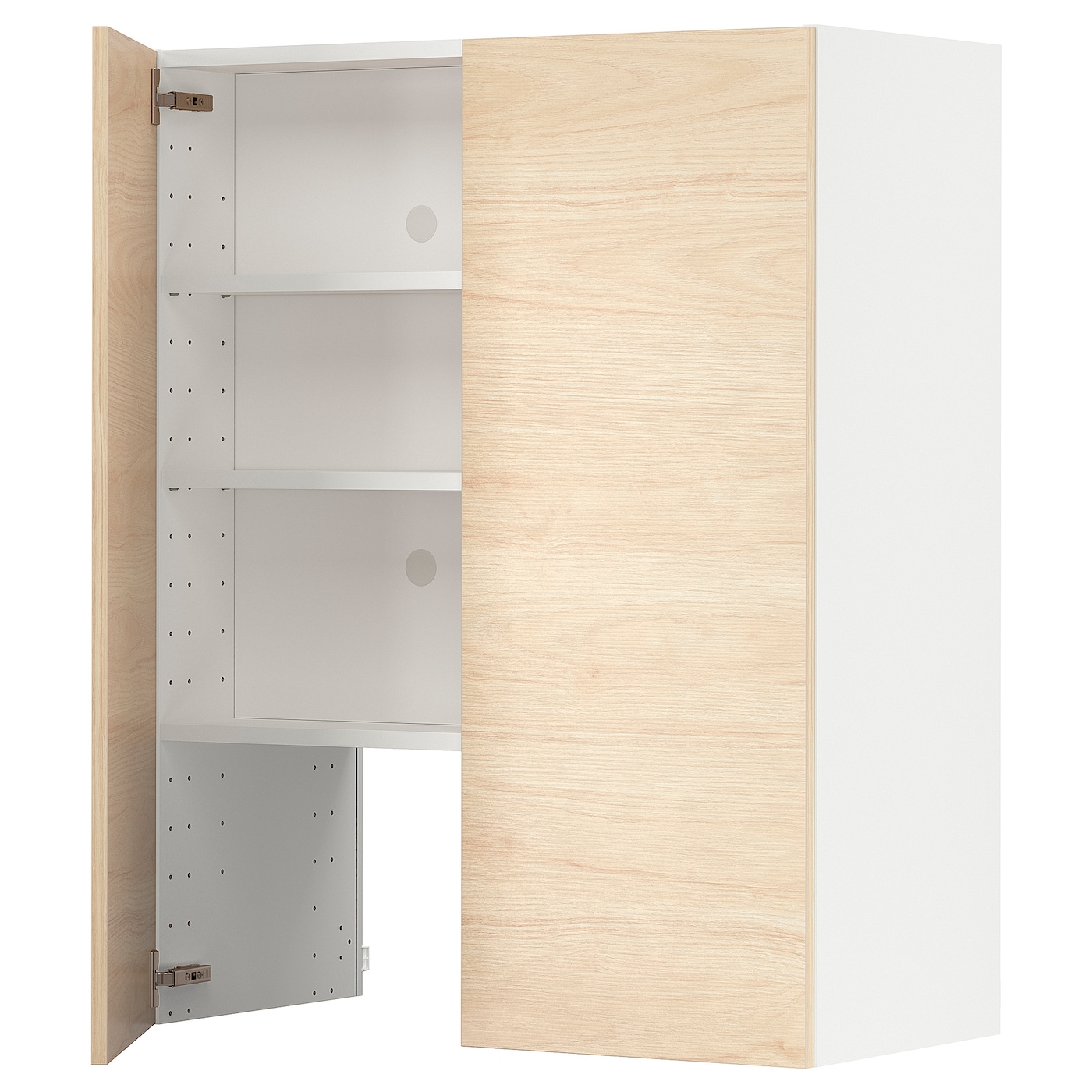 Навесной шкаф - METOD IKEA/ МЕТОД ИКЕА, 80х100 см, белый/под беленый дуб