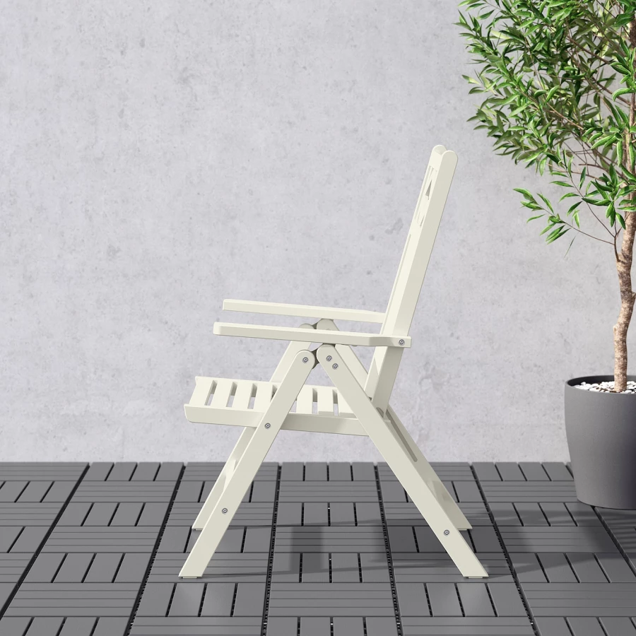 Садовое кресло - BONDHOLMEN IKEA/  БОНДХОЛЬМЕН ИКЕА,  107х58 см, белый (изображение №5)