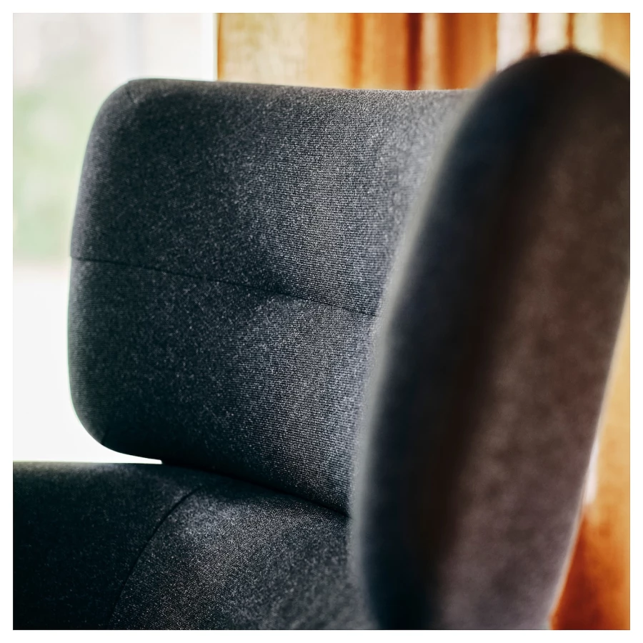 Кресло - IKEA OSKARSHAMN, 82х96х101 см, черный, ОСКАРСХАМН ИКЕА (изображение №3)