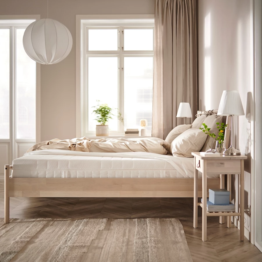 Матрас для двуспальной кровати - IKEA ÅKREHAMN/ОКРЕХАМН ИКЕА, 140x200 см, белый (изображение №2)