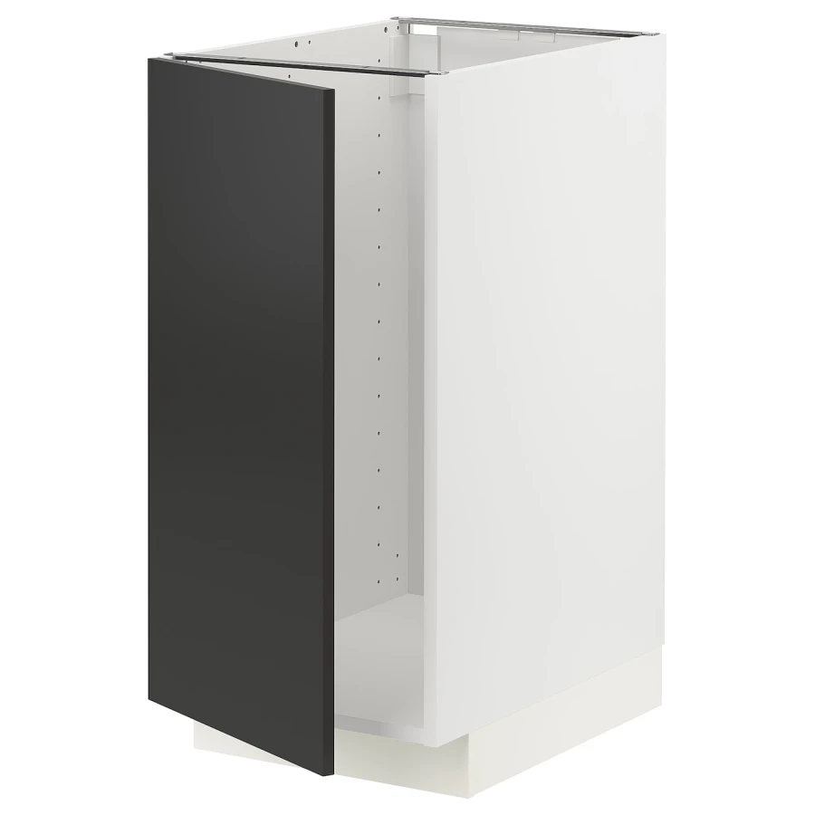 Напольный шкаф - IKEA METOD, 88x62x40см, белый/черный, МЕТОД ИКЕА (изображение №1)