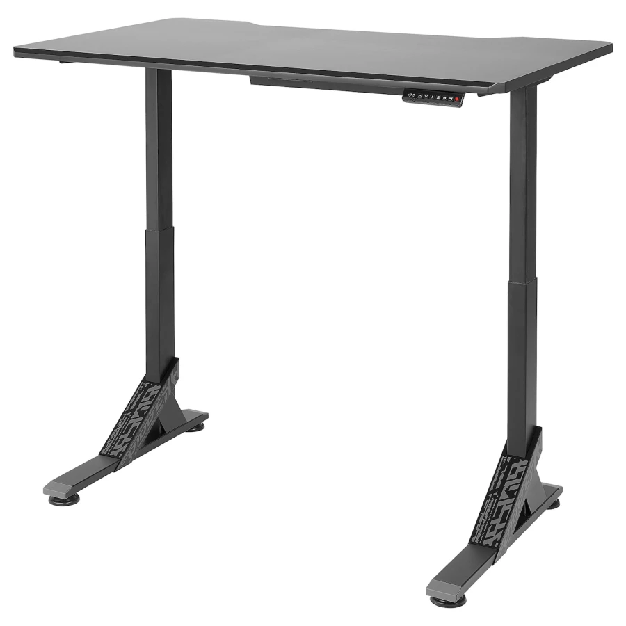 Регулируемый по высоте игровой стол - IKEA UPPSPEL, черный, 140х80х75-123 см, УППСПЕЛ ИКЕА (изображение №2)