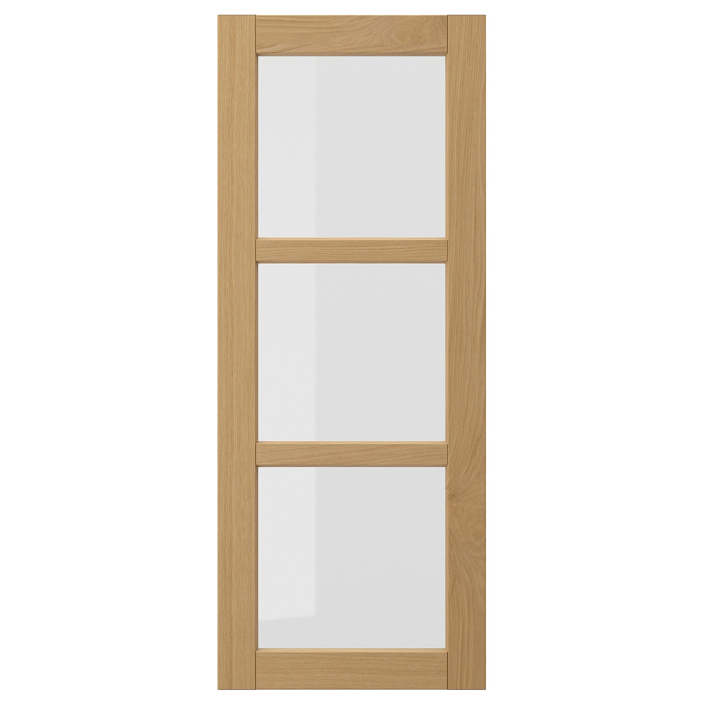 Стеклянная дверца - FORSBACKA IKEA/ ФОРСБАКА ИКЕА,  100х40 см, под беленый дуб