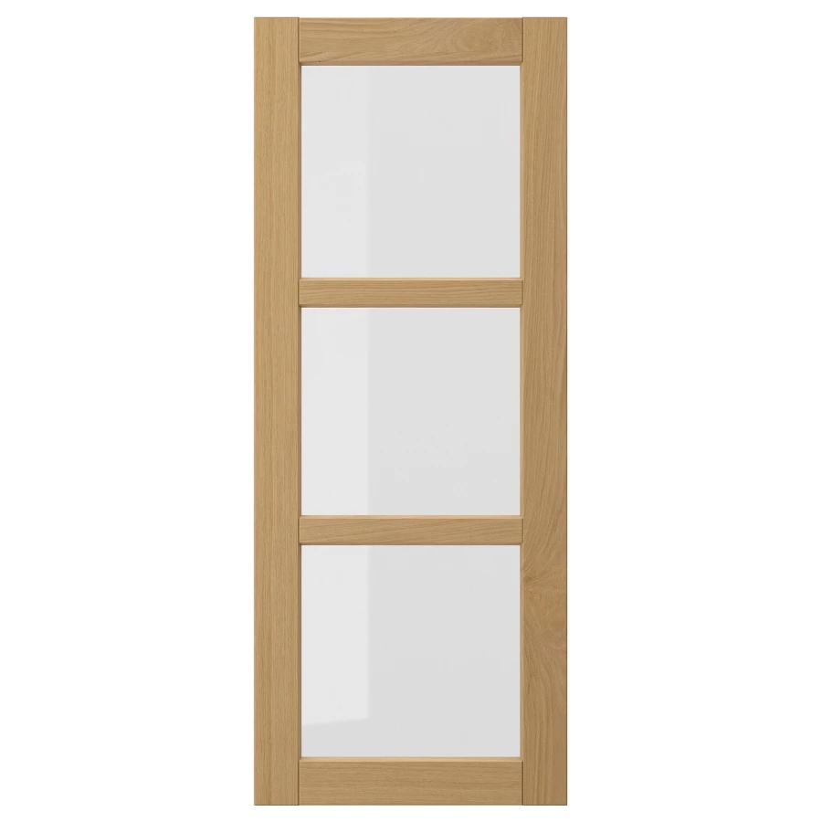 Стеклянная дверца - FORSBACKA IKEA/ ФОРСБАКА ИКЕА,  100х40 см, под беленый дуб (изображение №1)