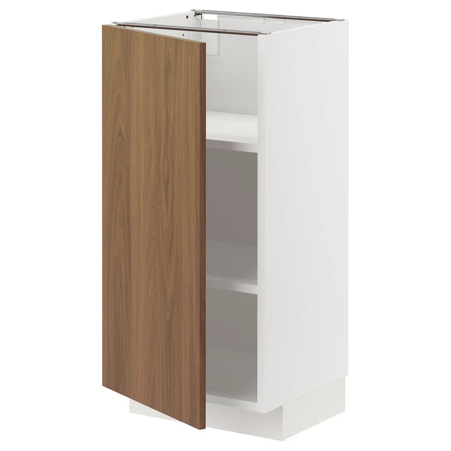 Напольный шкаф - METOD IKEA/ МЕТОД ИКЕА,  40х37 см, белый/коричневый (изображение №1)