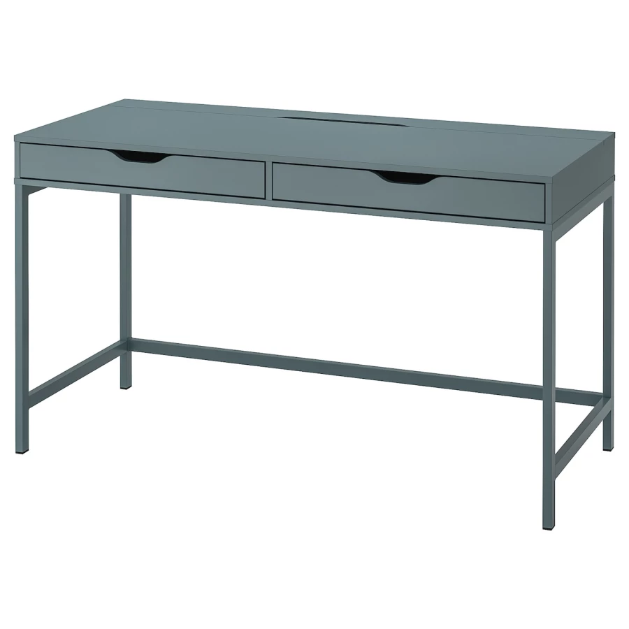 Письменный стол с ящиками - IKEA ALEX/АЛЕКС ИКЕА, 132x58 см, серый (изображение №1)