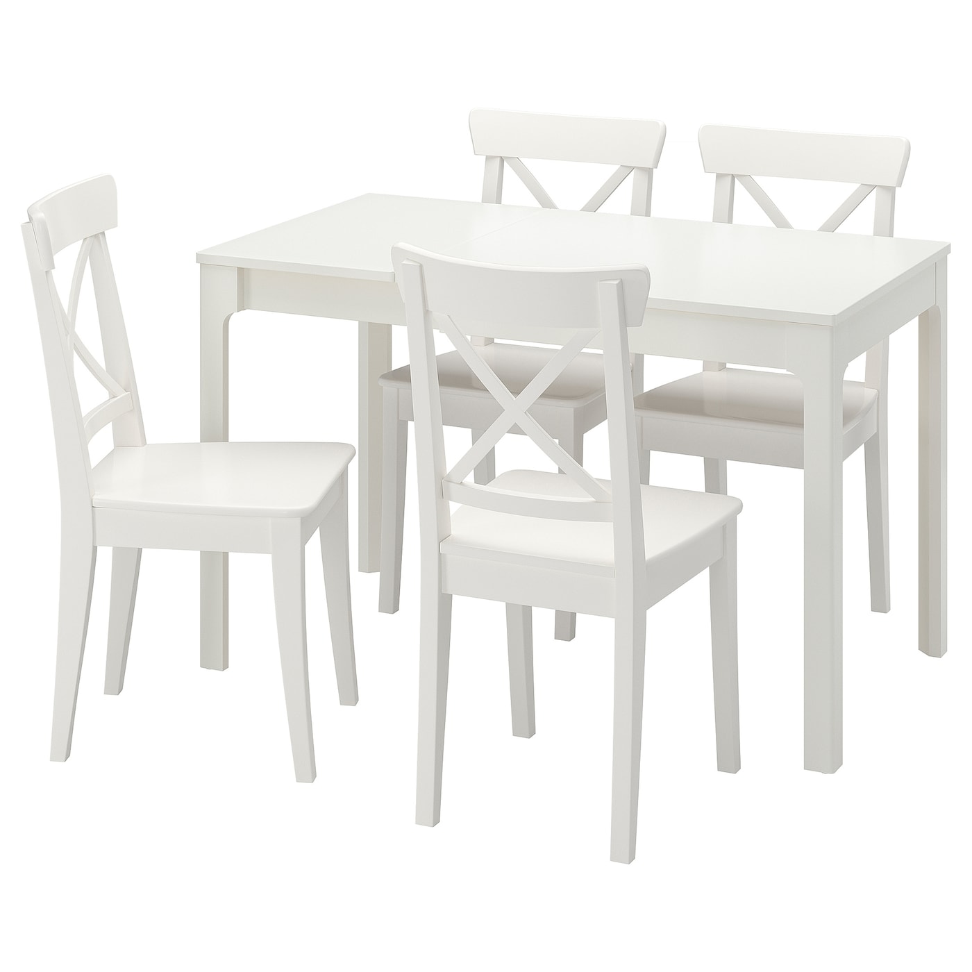 Стол и 4 стула - IKEA EKEDALEN/INGOLF/ЭКЕДАЛЕН/ИНГОЛЬФ ИКЕА, 120х180х80 см, белый