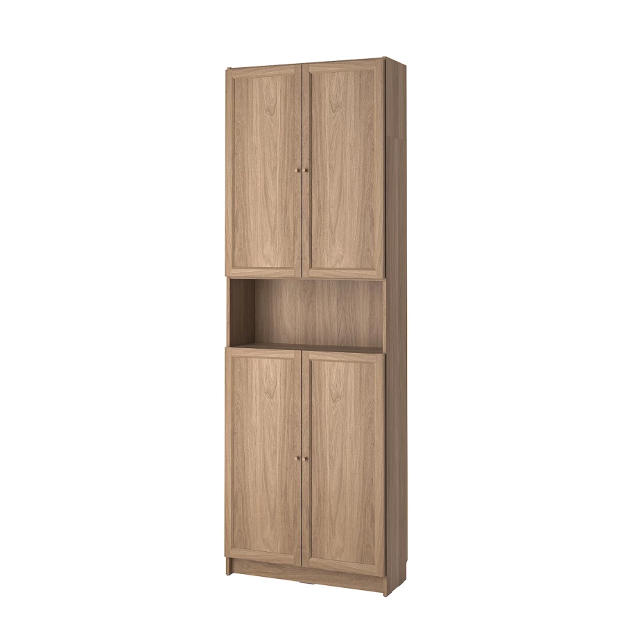 Книжный шкаф -  BILLY / OXBERG IKEA/ БИЛЛИ/ ОКСБЕРГ ИКЕА, 80х30х237 см,под беленый дуб (изображение №1)