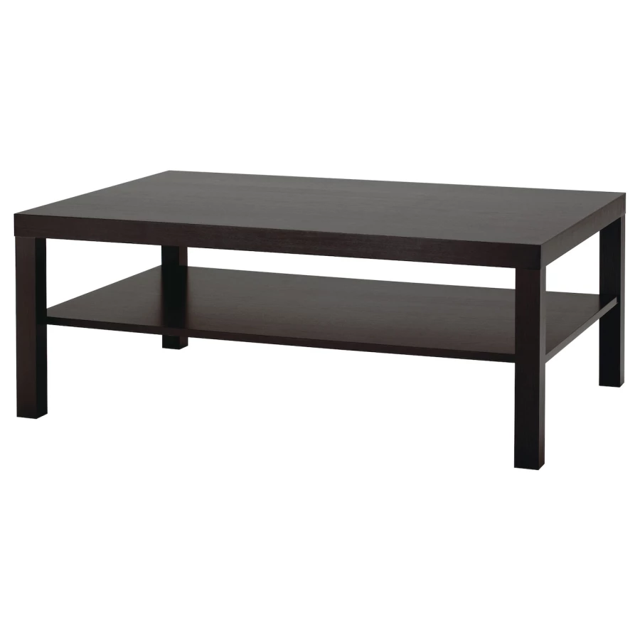 Журнальный стол - IKEA LACK /ИКЕА ЛАКК, 78х118х45 см, черно-коричневый (изображение №1)