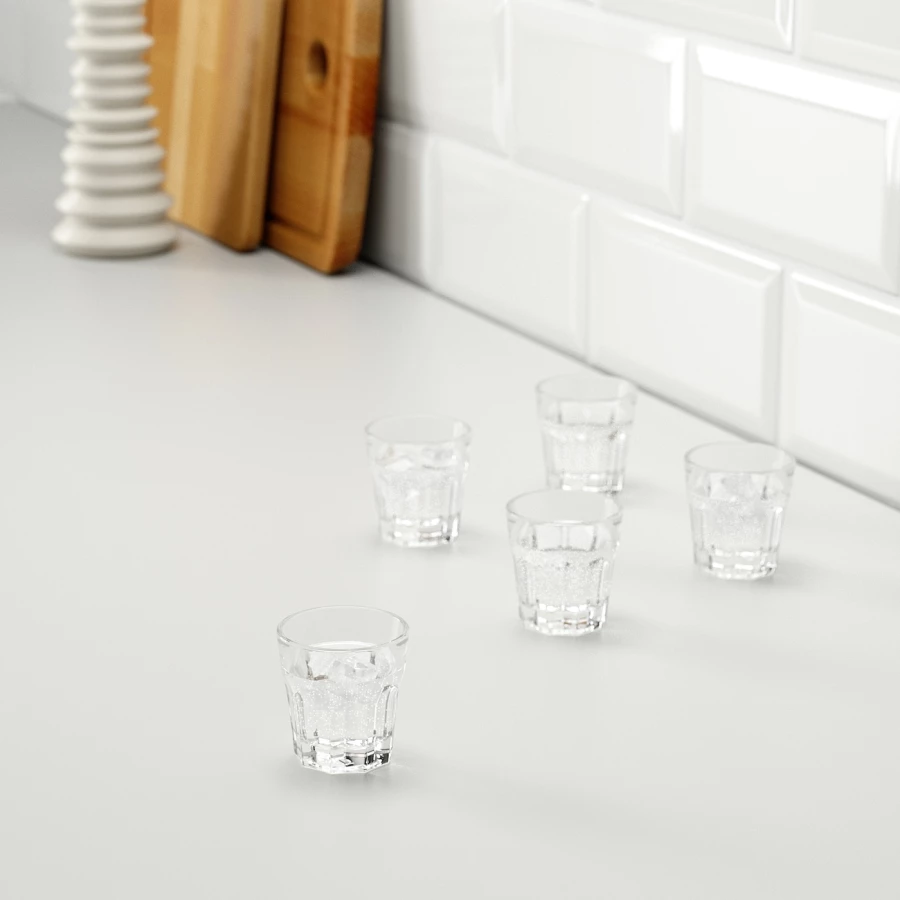 Набор стаканов, 6 шт. - IKEA POKAL, 50 мл, прозрачное стекло, ПОКАЛ ИКЕА (изображение №4)