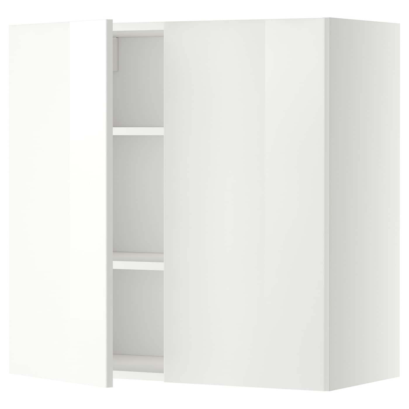 Навесной шкаф с полкой - METOD IKEA/ МЕТОД ИКЕА, 80х80 см, белый