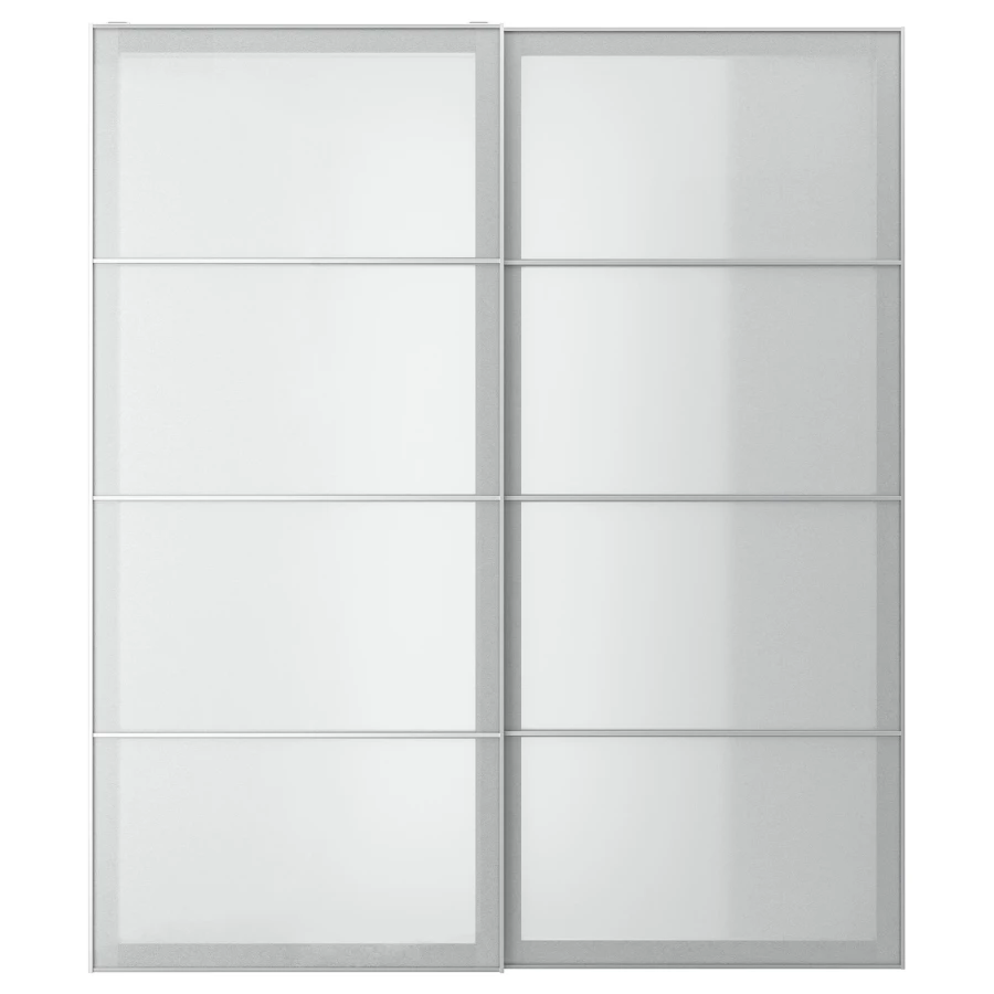 Пара раздвижных дверных рам - IKEA SVARTISDAL/СВАРТИСДАЛЬ ИКЕА, 200х236 см, серый (изображение №1)