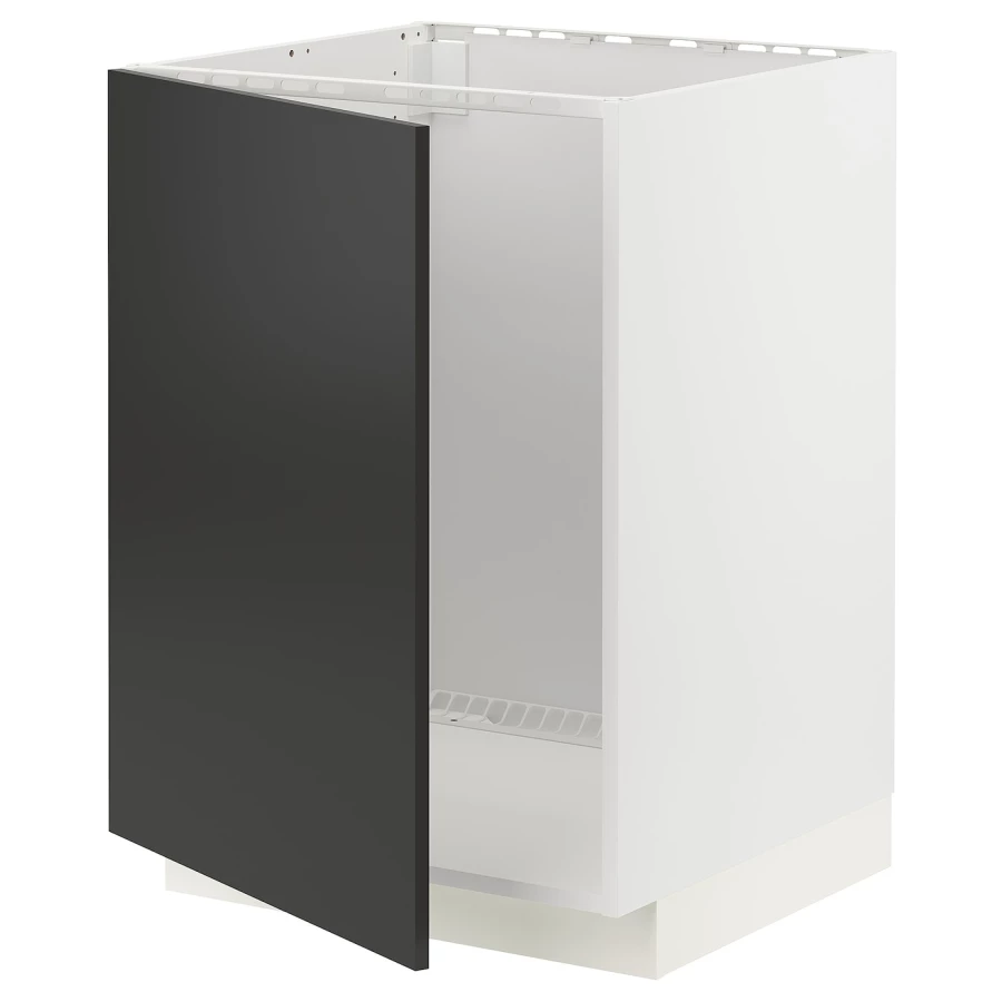 Напольный шкаф - METOD IKEA/ МЕТОД ИКЕА,  88х60 см, белый/черный (изображение №1)