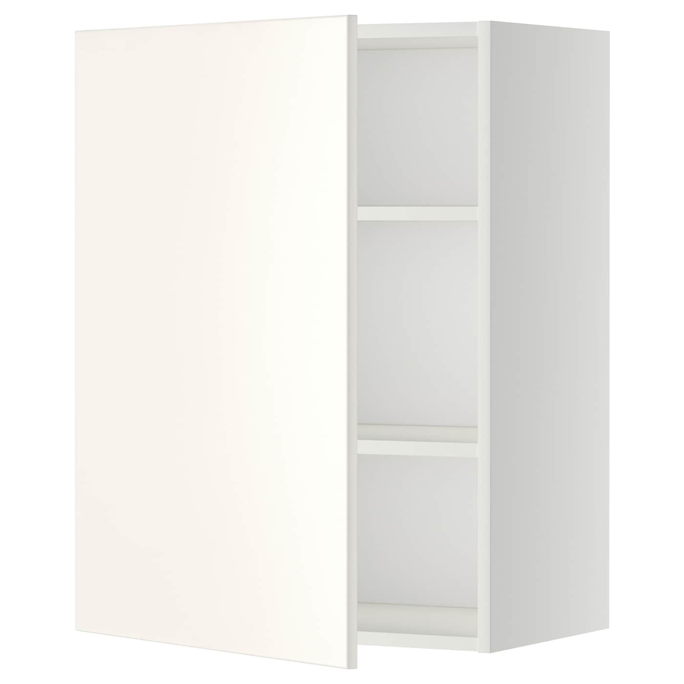 Навесной шкаф с полкой - METOD IKEA/ МЕТОД ИКЕА, 80х60 см, белый/светло-бежевый