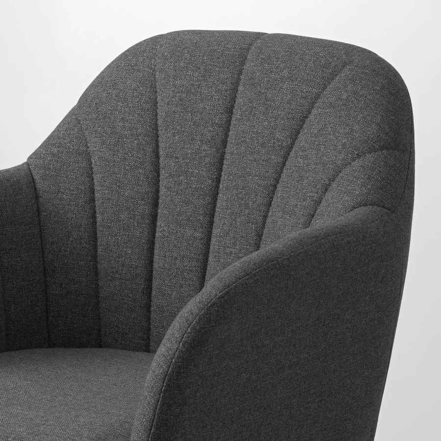 Кресло - IKEA BÄSTDAL/BASTADAL, 60х66х80 см, темно-серый, БОСТДАЛ ИКЕА (изображение №3)
