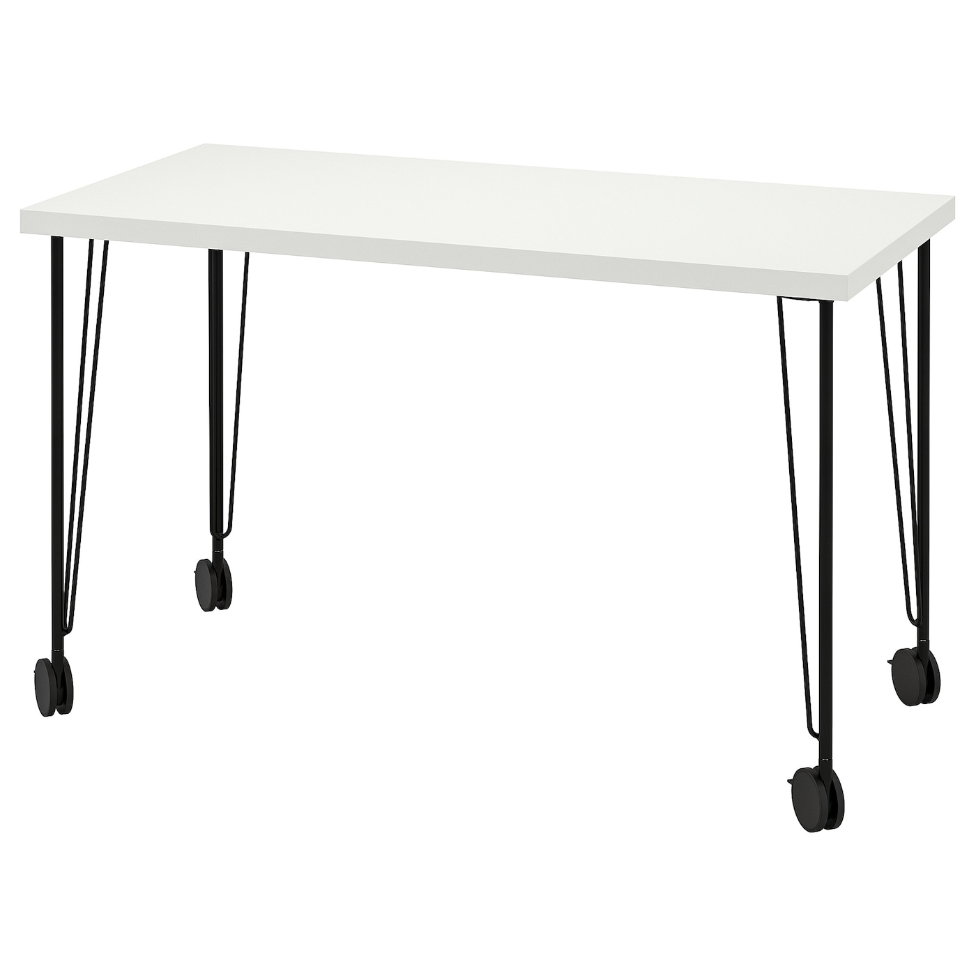 Письменный стол - IKEA LAGKAPTEN/KRILLE, 120х60 см, белый/черный, ЛАГКАПТЕН/КРИЛЛЕ ИКЕА