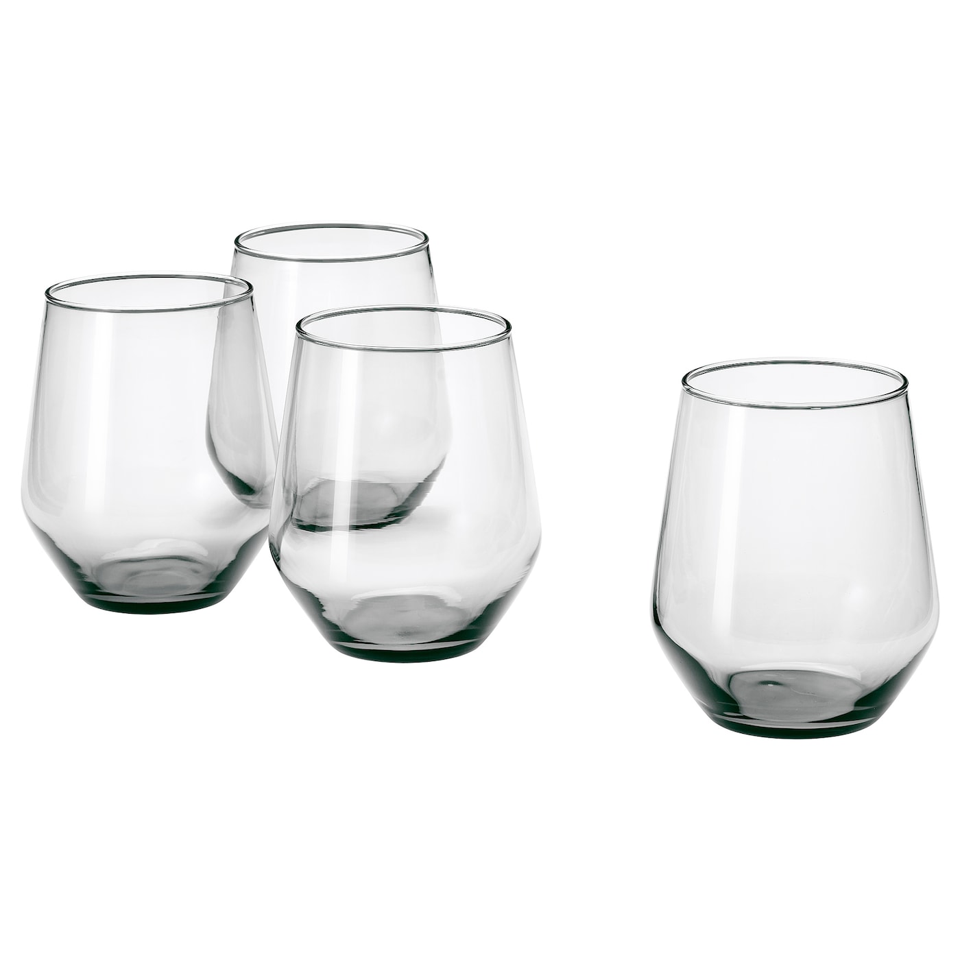 Набор стаканов, 4 шт. - IKEA IVRIG, 450 мл, прозрачное стекло, ИВРИГ ИКЕА