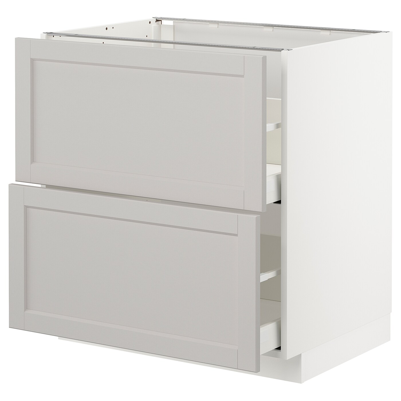 Напольный кухонный шкаф  - IKEA METOD MAXIMERA, 88x62x80см, белый/светло-серый, МЕТОД МАКСИМЕРА ИКЕА