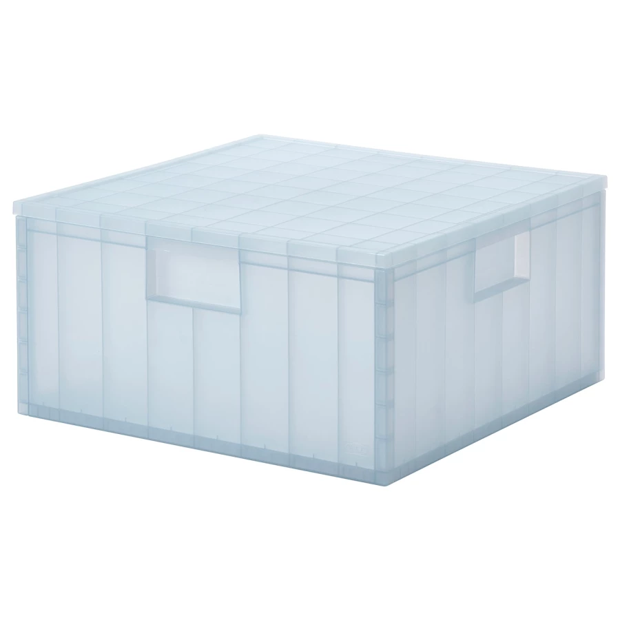 Коробка с крышкой - PANSARTAX IKEA/ПАНСАРТАКС  ИКЕА, 33x33x16,5 см, голубой (изображение №1)