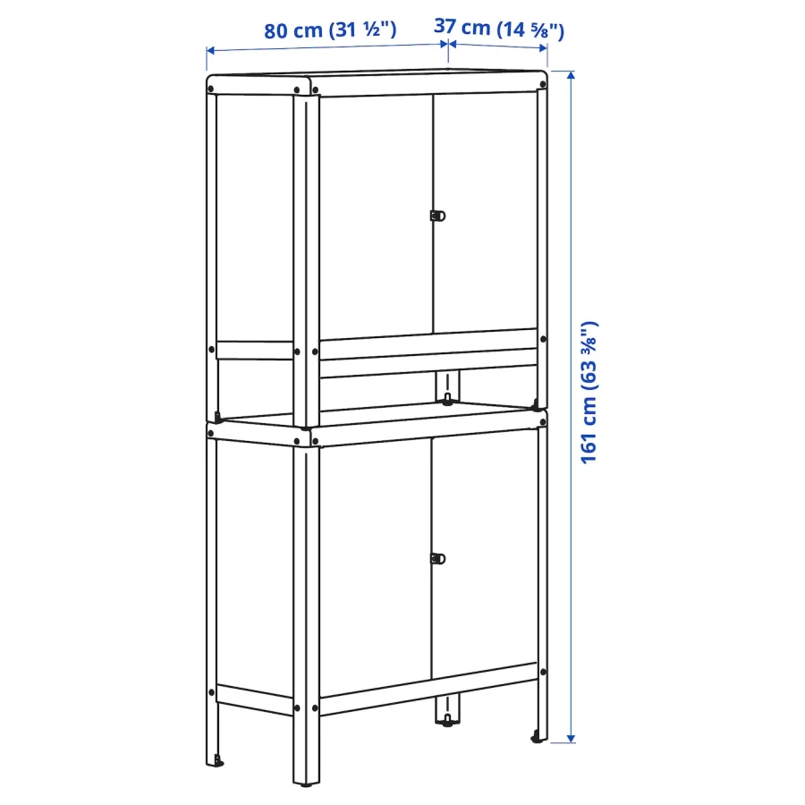 Шкаф - KOLBJÖRN /KOLBJОRN  IKEA/ КОЛЬБЬЁРН ИКЕА,  161х80 см,  бежевый (изображение №7)