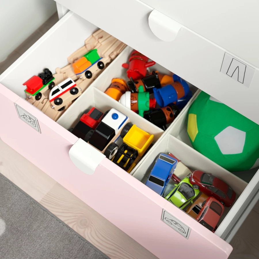 Шкаф детский - IKEA SMÅSTAD/SMASTAD, 60x42x181 см, белый/розовый, СМОСТАД ИКЕА (изображение №7)
